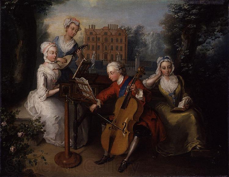 Mercier, Philippe and his sisters Spain oil painting art